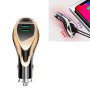 Dual-port USB3.1A 3.6A High Current Fast Charge QC3.0 PD18W Flash Charging Car Charger(Tyrant Gold)