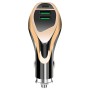 Dual-port USB3.1A 3.6A High Current Fast Charge QC3.0 PD18W Flash Charging Car Charger(Tyrant Gold)