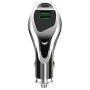 Dual-port USB3.1A 3.6A High Current Fast Charge QC3.0 PD18W Flash Charging Car Charger(Gentleman Black)