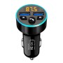 Halo Car MP3 Bluetooth Player Car Charger Car FM Transmitter 3.1A Car Charger(Elegant Black)