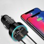 Halo Car Mp3 Bluetooth Player Carger Carger Car FM -передатчик 3.1A Car Charger (элегантный черный)