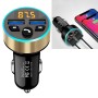 Halo Car Mp3 Bluetooth Player Carger Carger Car FM -передатчик 3.1A Car Charger (тиран золото)