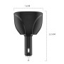 Cigarette Lighter Car Charger Dual USB QC 3.0 Dual Fast Charging 6A Car Charger(Classic Black)