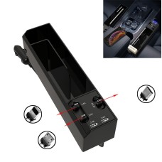 Car Seat Storage Box With Cable Car USB Charger, Style:3-wire