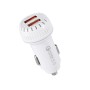 2 PCS YSY-349 Car Charger QC3.0 Dual USB Fast Charging Luminous Aperture Car Charger(White)
