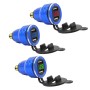 Car Motorcycle USB Charger Metal With Voltage Display Car Charger EU Plug(Blue Blue Display)