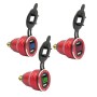 Car Motorcycle USB Charger Metal With Voltage Display Car Charger EU Plug(Red Blue Display)