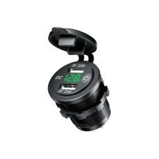 С сенсорным коммутатором USB -зарядным устройством 4.8A с водонепроницаемым и пылентным автомобильным зарядным устройством (зеленый свет)