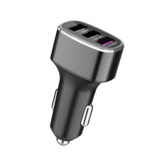 Три USB -порта автомобиль быстро заряжает зарядное устройство для Huawei/для Oppo/vivo/OnePlus и других флэш -зарядки, модель: GT680 Grey