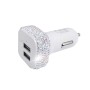 Diamond-Studded Dual USB Cigarette Lighter Car Charger(AB)