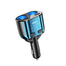 Ozio Car Charger Cigarette Lighter Conversion Plug USB Fast Flashing Charger, Model: CL48Q Blue