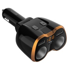 C46 Dual USB -напряжение Digital Display Smart Fast Charging Car Charger (Blue Port)