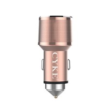 Cyke C11 QC3.0 Алюминиевый сплав Двойной USB -автомобиль Fast Charger (розовое золото)
