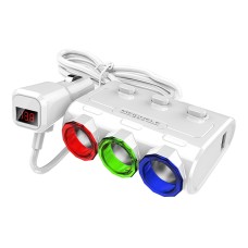 Meichele Car Sigarette Ligher Charger Dual USB 1A+2.1A с переключателем (версия белого напряжения)