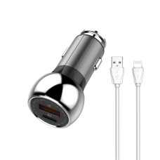 Ldnio C1 36W PD + QC 3.0 CAR Fast Charger High Power Smart USB Car Charger с 8 -контактным кабелем