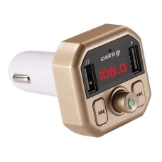 B9 Smart Digital Display Dual USB Bluetooth Car Charger с функцией звонка без рук (золото)