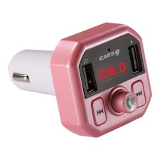 B9 Smart Digital Display Dual USB Bluetooth Car Charger с функцией вызовов без рук (Pink)