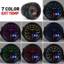 Car Universal 52mm Digital Display LED LCD Colorful Exhaust Temperature Gauge