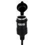 Jtron Premium 12V Car Cigarette Lighter Socket Extension Cord, Fused with Cover, Length: 2m(Black)