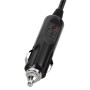 Jtron Premium 12V Car Cigarette Lighter Socket Extension Cord, Fused with Cover, Length: 2m(Black)