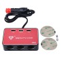 Красота-автомобиль B-085 ABS Shell 120W 3 Sockets Car Sigarette Ligher Car Charger с двойным USB-портом 3.4A и индикаторным светодиодным дисплеем, входное напряжение/выходное напряжение: DC 10-30V/DC 5V