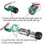 Car 10A 12V European Standard Cigarette Lighter Full Assembly with Light (Green)