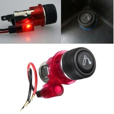 CAR 10A 12V Европейский стандартный стандартный сигаретный зажигалка полная сборка со светом (красный)