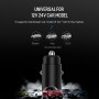 Rock 2 In 1 Multi-functional Cigarette Socket Lighter Splitter Phone Car Charger Car Cigarette Lighter Socket, Version PD(Black)