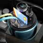 HSC-108D Car Cup Charger 3.1A Cup Type Car Charger Dual USB Ports Car 12V-24V Charger with Card Socket