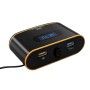 EC6 High Power Intelligent Car Charger Multi-functional 3 Cigarette Sockets Lighter Power Adapter