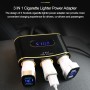EC6 High Power Intelligent Car Charger Multi-functional 3 Cigarette Sockets Lighter Power Adapter