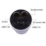 Double Car Cigarette Lighter + 3.1A Dual USB Port Quick Charge Cup Shaped Bluetooth Car Charger for 12-24V Cars & Pickups & SUV & Smartphones & Tablets & PSP & PDA & GPS & MP3 & MP4 and other USB-charged Devices(Grey)