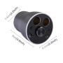 Double Car Cigarette Lighter + 3.1A Dual USB Port Quick Charge Cup Shaped Bluetooth Car Charger for 12-24V Cars & Pickups & SUV & Smartphones & Tablets & PSP & PDA & GPS & MP3 & MP4 and other USB-charged Devices(Grey)