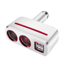 SHUNWEI SD-1918 80W 3.1A Car 2 in 1 Dual USB Charger (White)
