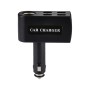 QC 3.0 4 USB Ports 6A with 1 Socket Cigarette Lighter Splitter Car Charger