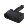 QC 3.0 4 USB Ports 6A with 1 Socket Cigarette Lighter Splitter Car Charger