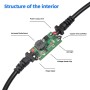 3710-03 30cm Type-C 5V to 12V Car Cigarette Lighter Socket Boost Power Adapter Cable