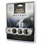 WF-0120 12V / 24V 3 Way Triple Sockets USB Car Cigarette Lighter Socket Splitter Charger(Black)