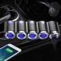 4 Way Car Cigarette Lighter Socket Splitter Dual USB Port Car Charger Adapter