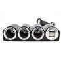 Car Cigarette Lighter Socket Splitter Dual USB Port Car Charger 3-Way Adapter