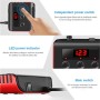 TR12 3 in 1 100W 4USB Car Cigarette Lighter with Switch Voltage Display(Black Red)