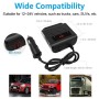 TR12 3 in 1 100W 4USB Car Cigarette Lighter with Switch Voltage Display(Black Red)