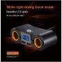 ZNB02 QC3.0 быстро зарядка зарядное устройство с двойным USB -автомобилем зажигалка (Orange Light)