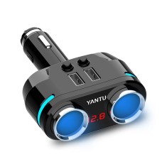Янту B39 сигаретные зажигалки автомобили многофункциональный USB-быстро зарядка автомобильное зарядное устройство с двумя лунками напряжение