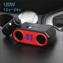 2 PCS Car Cigarette Lighter 1 In 2 Auto Multi-Function Mobile Phone Charger