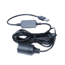 5V Turn 12V USB To Cigarette Lighter Socket Female Head Driving Recorder Mobile Power Cord, Specification: 2m