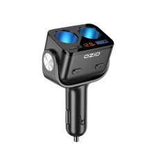 Ozio Car Charger Cigarette Lighter With USB Plug Car Charger, Model: Y34Q 5.3A Black