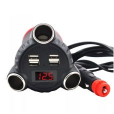 Kingneed C30 Четыре USB -автомобиля зарядное устройство 3 в 1 автомобильная сигарета зажигалка