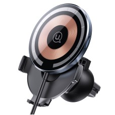 USAMS US-CD164 Ultra-slim Magnetic Car Wireless Charger with Cable(Transparent)