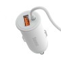 Baseus CW01 40W Магнитная беспроводная зарядка держателя автомобиля, интерфейс: USB (белый)
